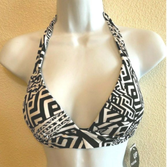 Bullseye! 🎯 NWT Kenneth Cole Push Up Wrap-style Halter Swim Top-36 B/C - Picture 3 of 4